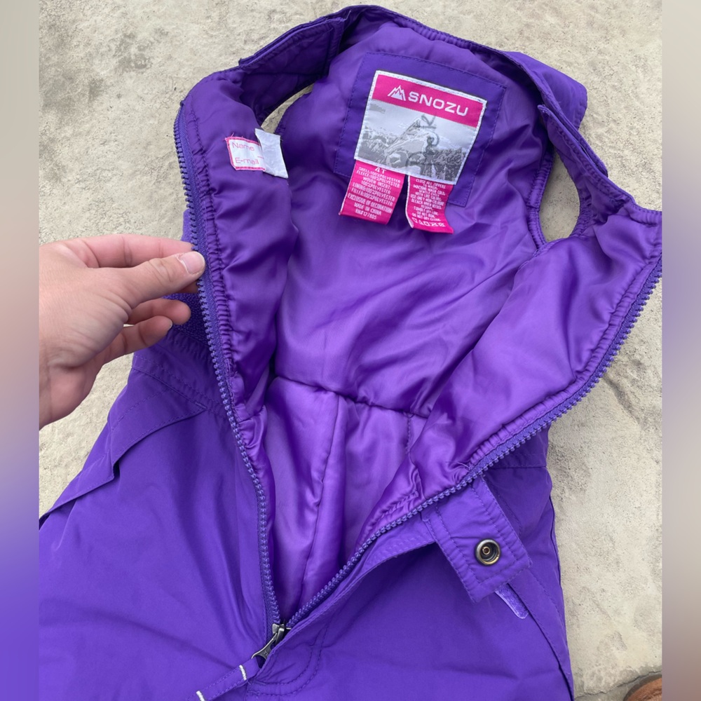 Snozu girls purple Snowsuit - Picture 5 of 10